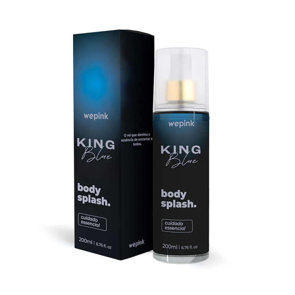 Body Splash King Blue Desodorante Colônia 200ml