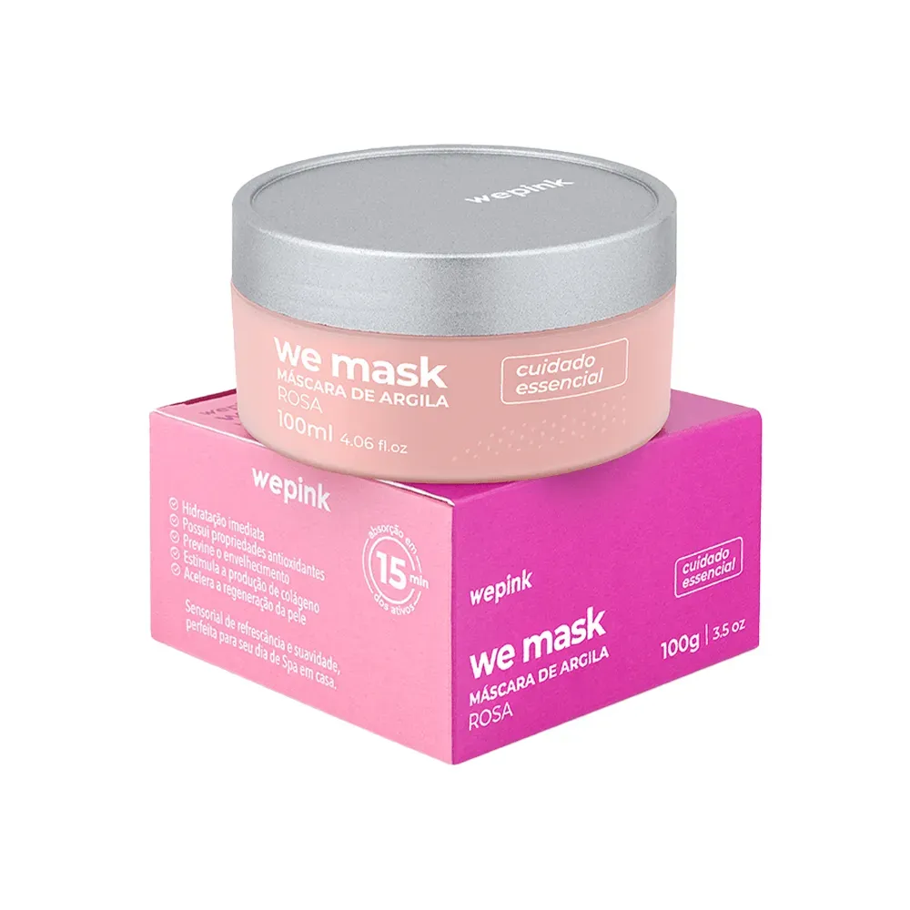 We Mask - Máscara de Argila
Rosa 100g - Wepink