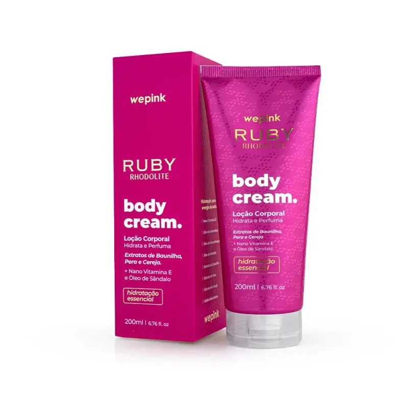 Body Cream Ruby Rhodolite Desodorante Hidratante 200ml - Wepink