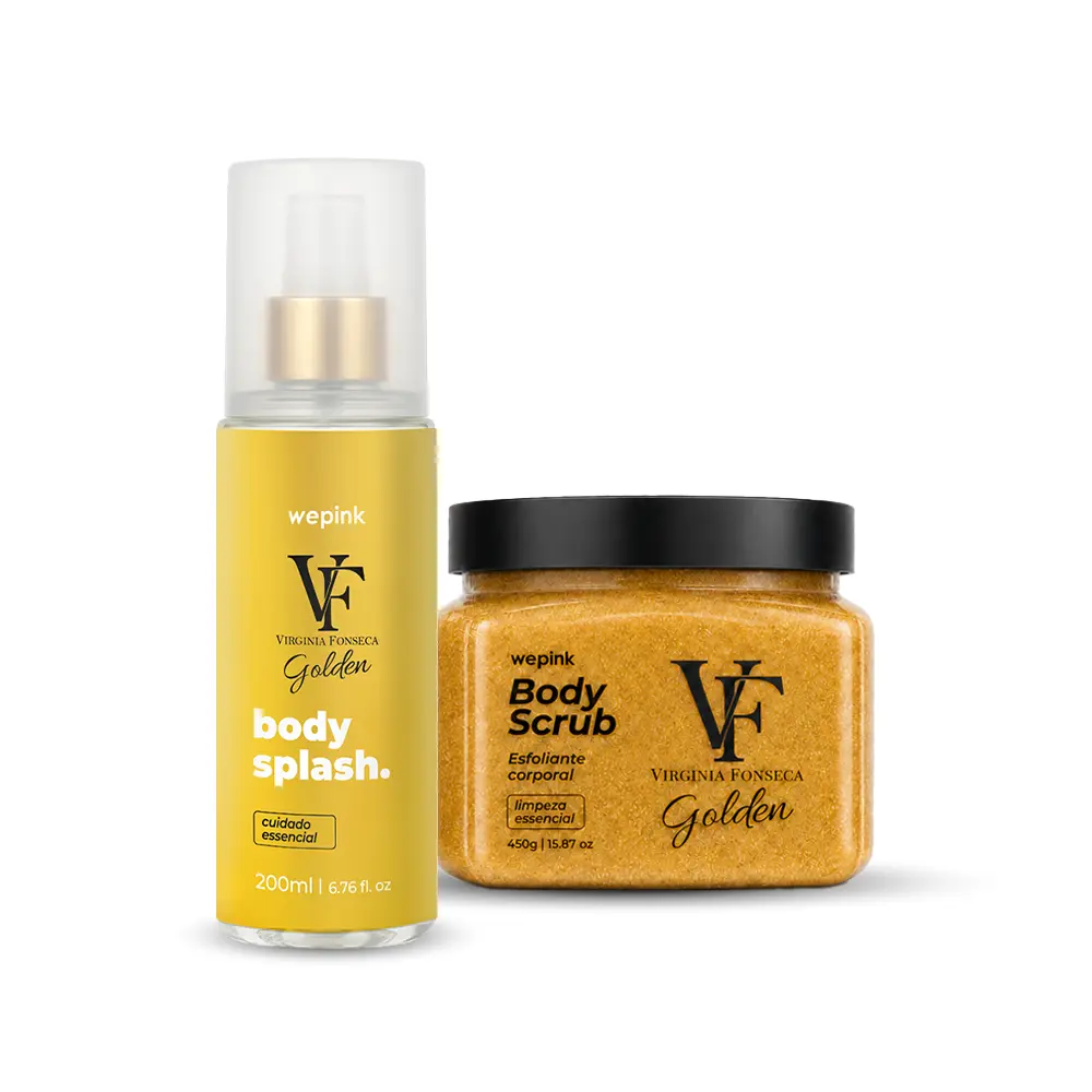 Kit Body Scrub + Body Splash VF Golden - Wepink