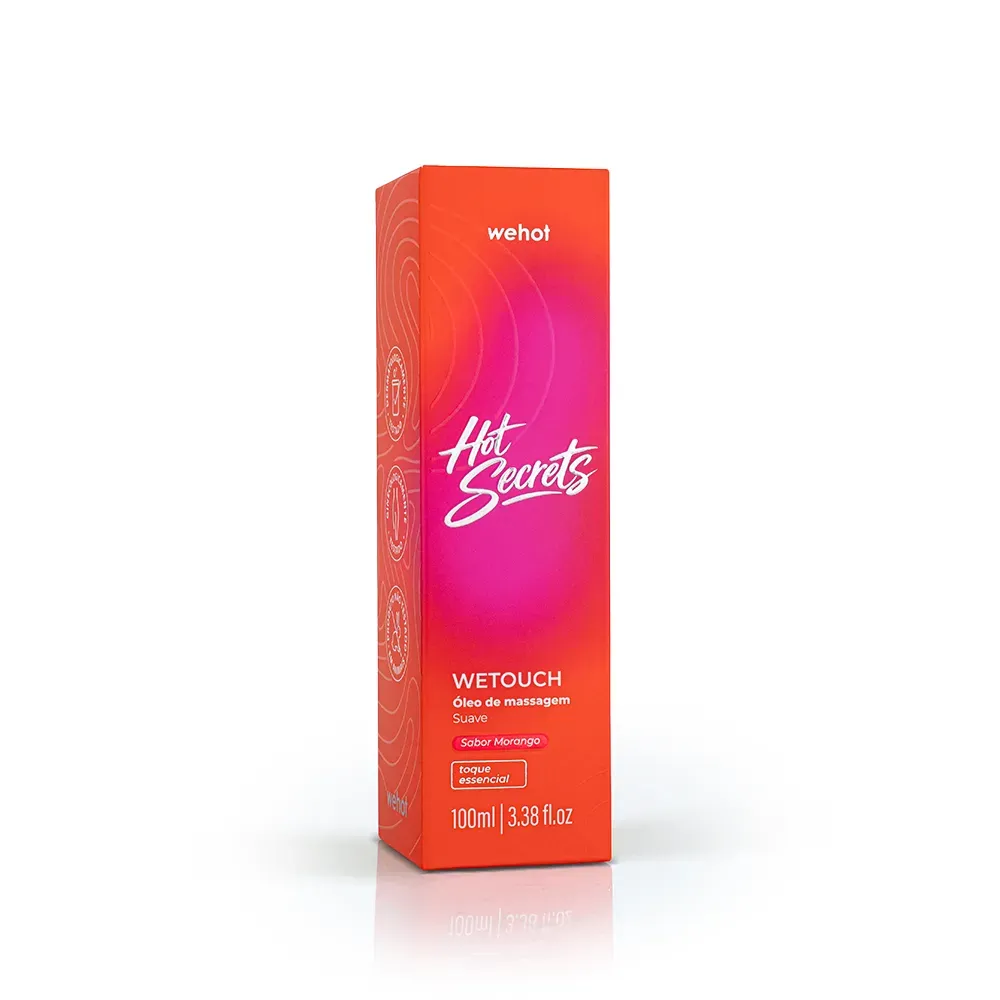 Óleo de Massagem Corporal Morango 100ml - Wepink Wehot