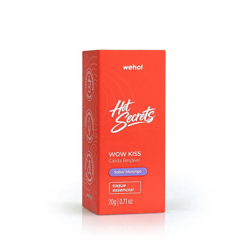 Calda Beijável Morango 20g - Wepink Wehot