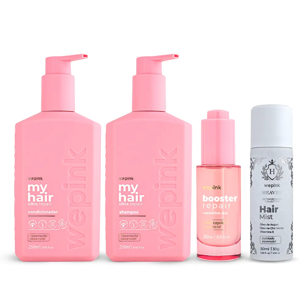 Kit Shampoo + Condicionador + Booster + Hair Mist Heaven